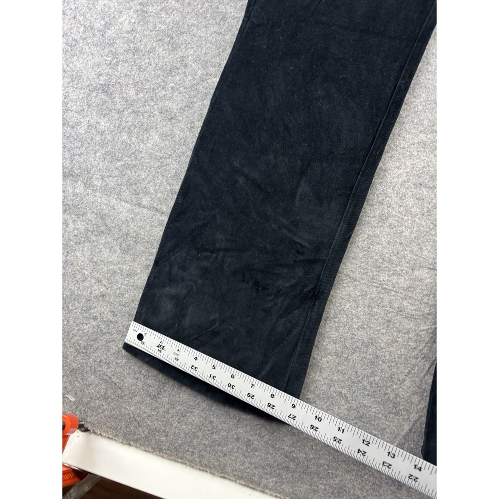 Hale Bob Womens L 00s Y2K Black Velour Track Suit Pant Low Rise Wide Leg Pockets - Picture 2 of 8